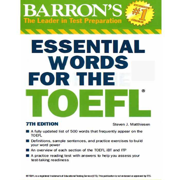 کتاب لغات ضروری تافل Essential Words For the TOEFL 7th Edition